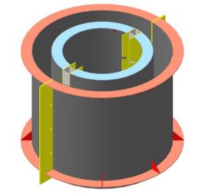Отливочная форма для изготовления бетонных колец